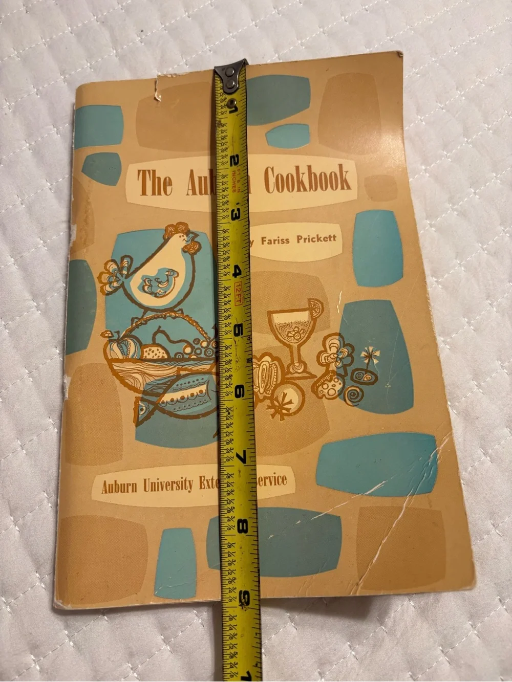 The Auburn Cookbook by Fariss Prickett - Retro Blue & Tan Cover